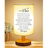Gorgifty Birthday Gifts for Mom from Daughter Son, to My Mother Fabric Table Lamp, Mom Birthday Christmas Gifts from Kids, Bedside Table Lamp Presents for Mother