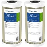 Pentair Pentek ECP5-BB Big Blue 10" x 4.5" Sediment Water Filter, Pack of 2 | 5-Micron Pleated Cellulose Polyester Media Reduces Dirt, Sand, Silt, and Rust with 18 Sq Ft of Surface Area