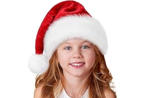 Ambandier Santa Hat for Kids Baby, Christmas Hat, Xmas Holiday Hat, Santa Claus Hat for New Year Party