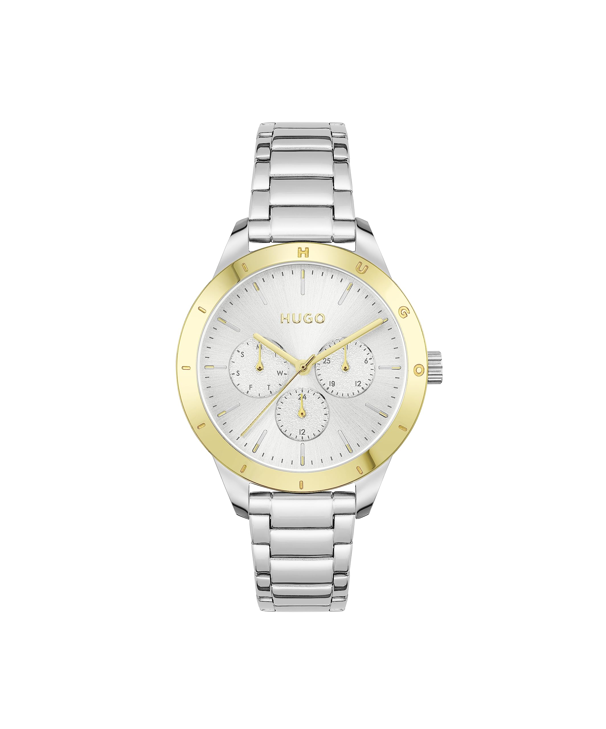 HUGO Analogue Multifunction Quartz Watch for Women with Silver Stainless Steel Bracelet - 1540090