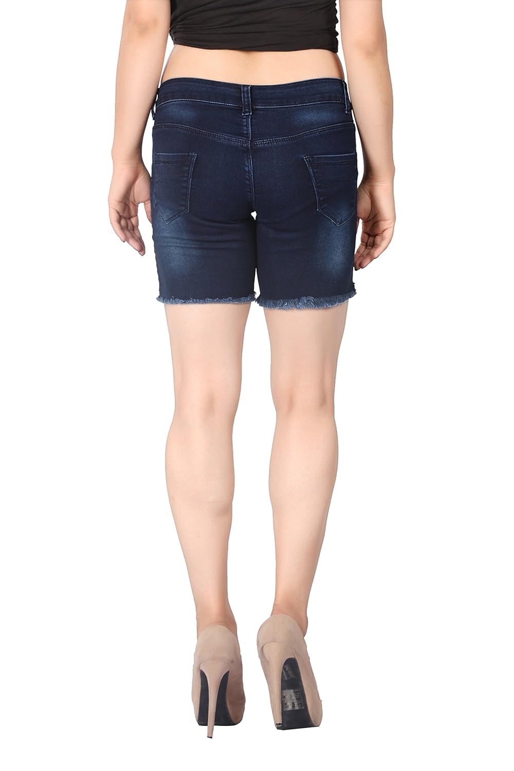fck-3 women silky stretchable designer denim hot short