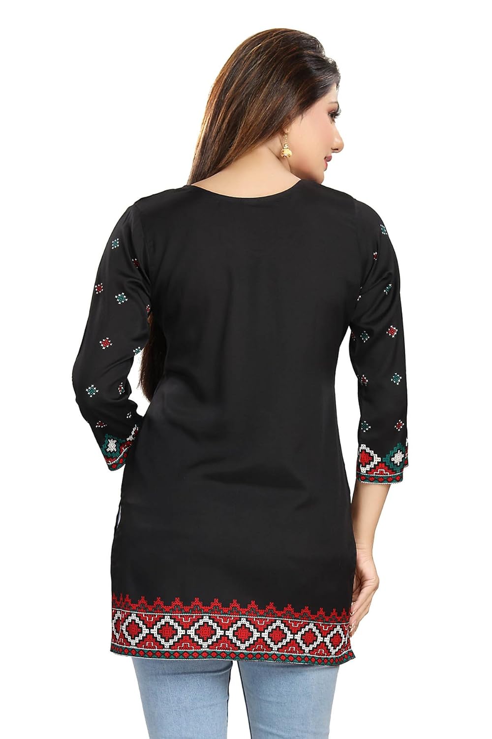 color petal women's crepe short kurti