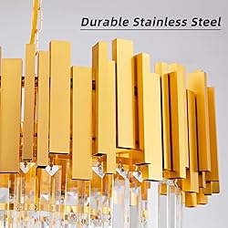 Aixialin Modern Gold Crystal Chandelier 4 Tiers