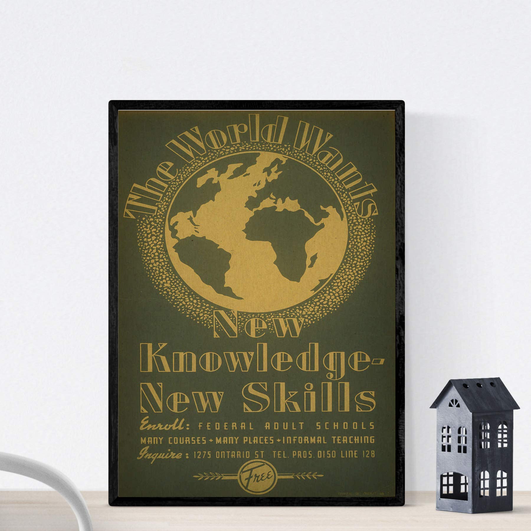 Nacnic Vintage Poster Vintage Poster New knowledge. A4 size