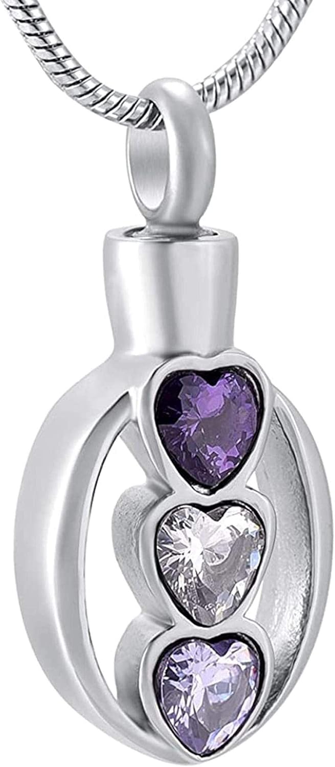 Ashes Memorial Ashes Chain Cremation Jewellery Ashes Chain Love Heart Crystal