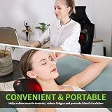 iKristin Back Neck Massager Pillow with Heat Deep Kneading 3 Speed USB Car view 6