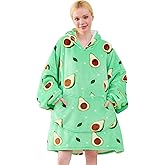 Moinlizy Blanket Hoodie Oversized Wearable Hooded Blanket for Adult Women and Men with Pocket Thick Sherpa Hoodie