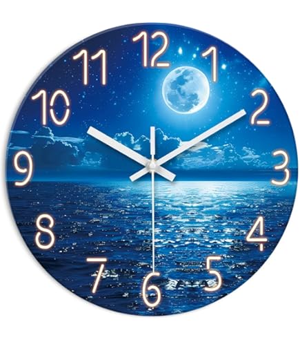 Amazon.com: Wall Clock Silent Non Ticking PVC Clocks, Huangguoshu