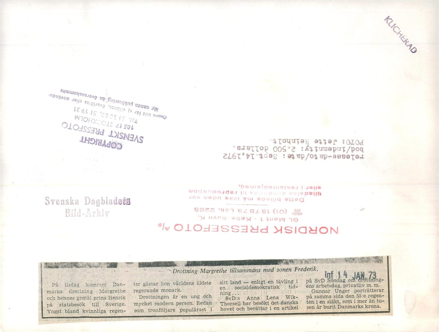 Amazon Com Vintage Photo Of Queen Margrethe Ii Of Denmark With