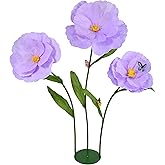 PUIBTOIV 5.8 Ft Giant Artificial Flowers,Large Paper Flower,Huge Poppy Flowers Decoration for Wedding,Hotel,Office,Window Display and Home Farmhouse Decor(Purple)