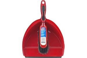 Vileda Clip-On Dustpan Set with Handheld Brush