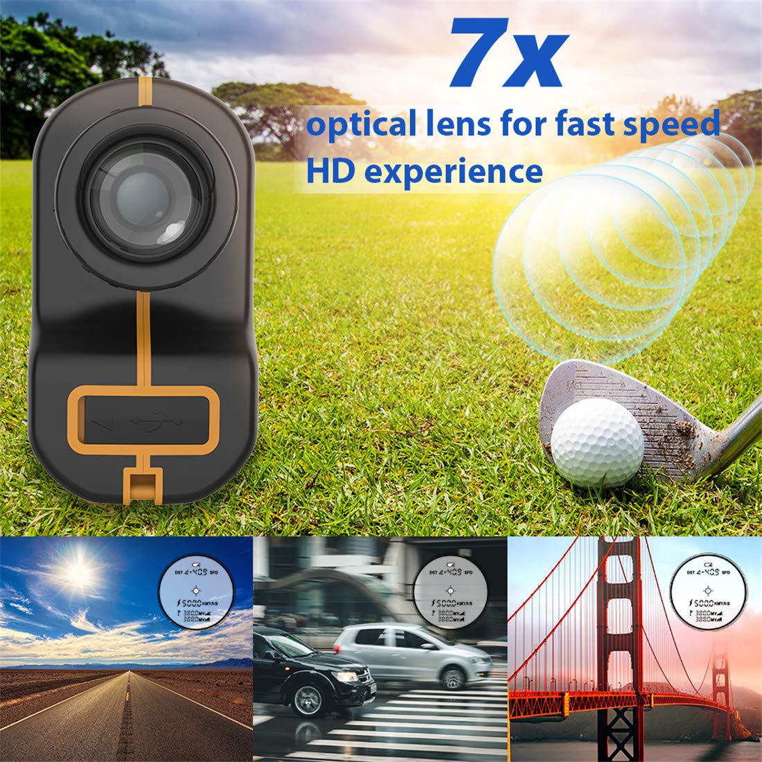 Laser Rangefinder,Zamkol 1000 yards Golf Rangefinder,IP54 Laser Binoculars For Hunting,Multi-Function Hunting Rangefinder with Speed /Vertical Height/Angle /Horizontal Distance Measurement