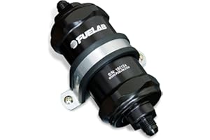 Fuelab 818011 Black 10 Micron Standard Length In-Line Fuel Filter,Small