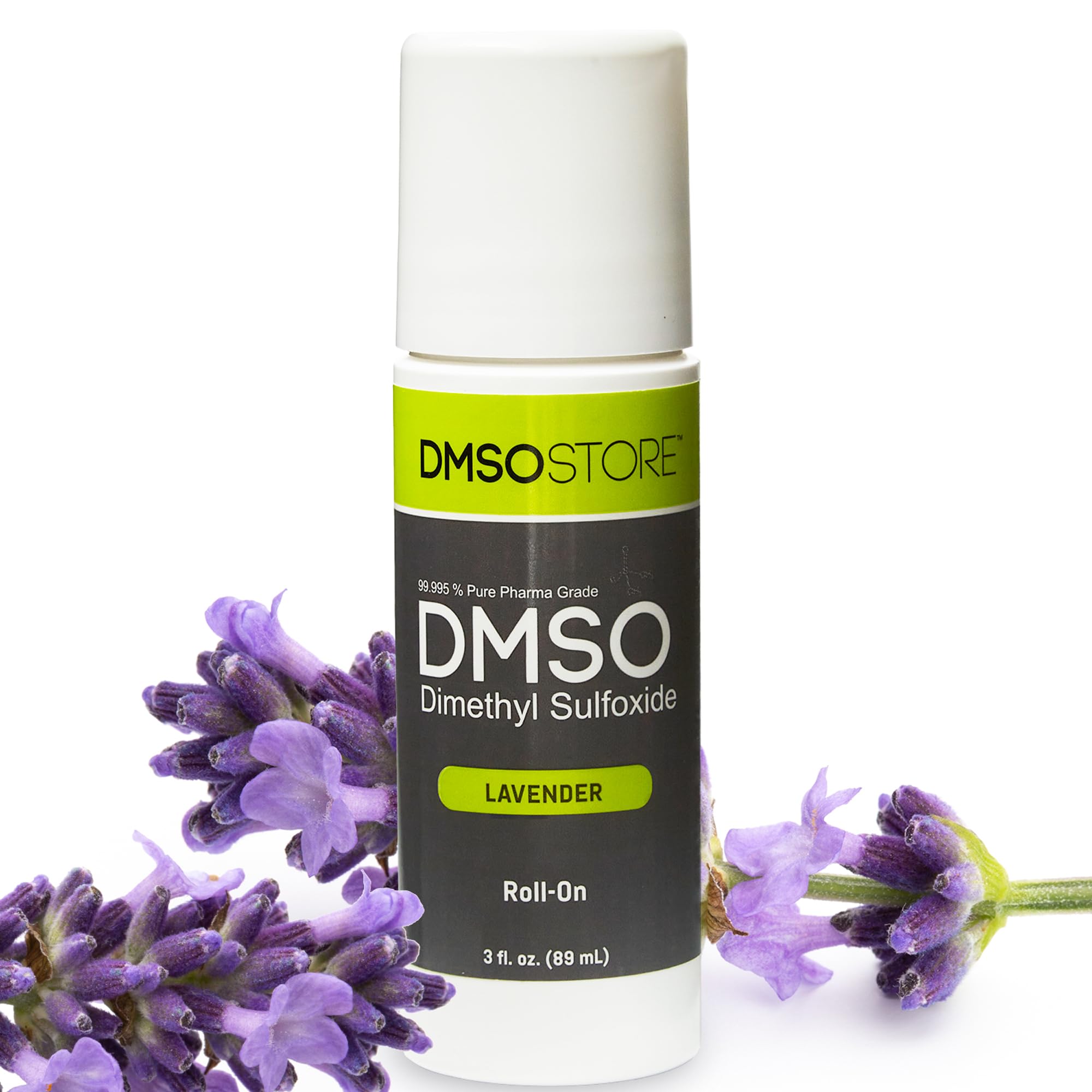 Lavender DMSO Roll-On 3 oz | 99.995% Pharma Grade Solvent | BPA-Free Pain Relief