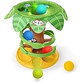 Bright Starts Tropical Twirl Ball Play Toy with Lights &amp; Music, 5 Balls Included, Unisex, 6 Months+