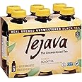 Tejava Lemon Black Iced Tea, 6 Pack, 16.9oz PET Bottles, Unsweetened, Non-GMO, Kosher, No Sugar or Sweeteners, No calories, No Preservatives, Brewed in Small Batches