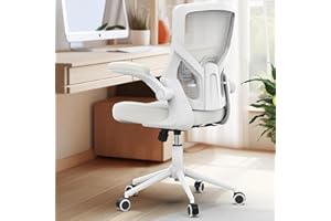CYKOV Office Chair, High Back Desk Chair Adjustable Height and Ergonomic Design Home Office Computer Chair Executive Lumbar Support Padded Flip-up Armrest Swivel Task Chair