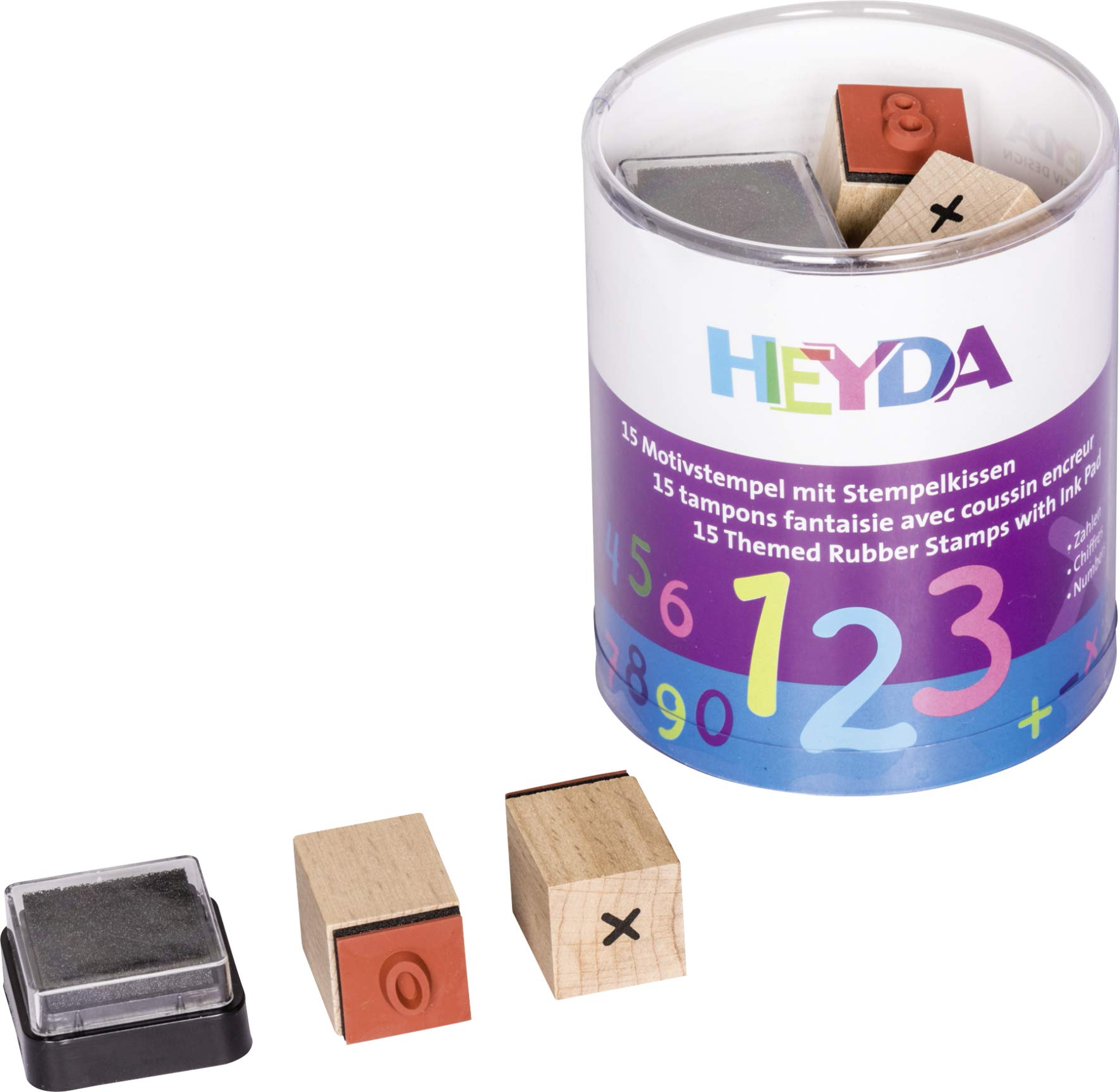 Heyda Themed Rubber Stamps & Ink Pad Set - 15pcs Numbers #204888478