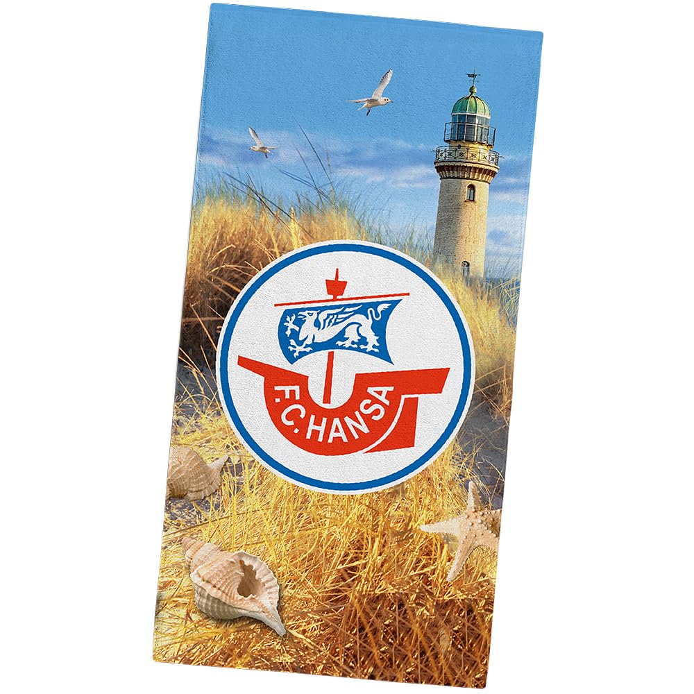 FC Hansa Rostock Velour Towel Bath Towel Beach Towel 70 x 140 cm Warnemünde
