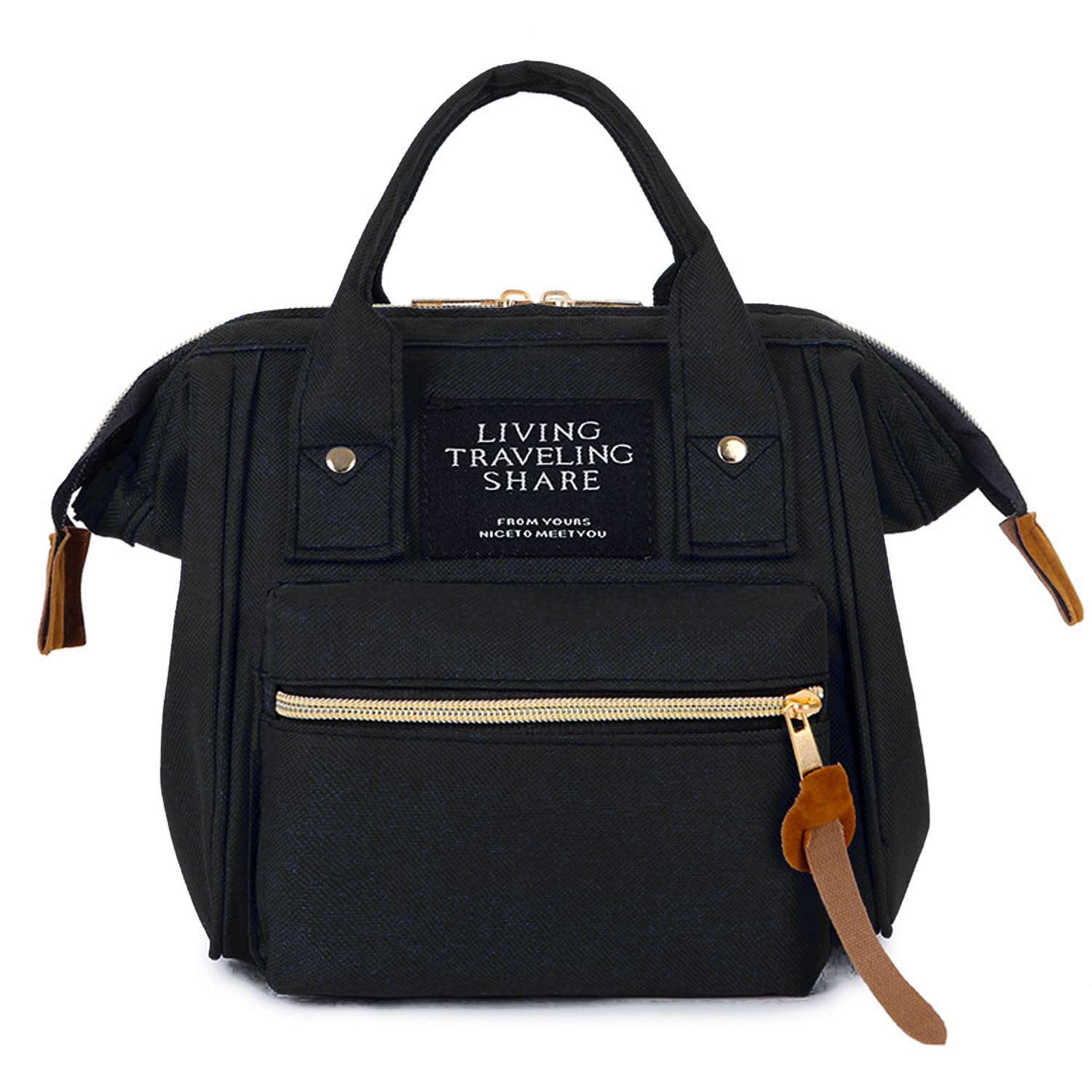 Casual Changing Backpack for Mum & Baby - Multifunctional, Medium, Black