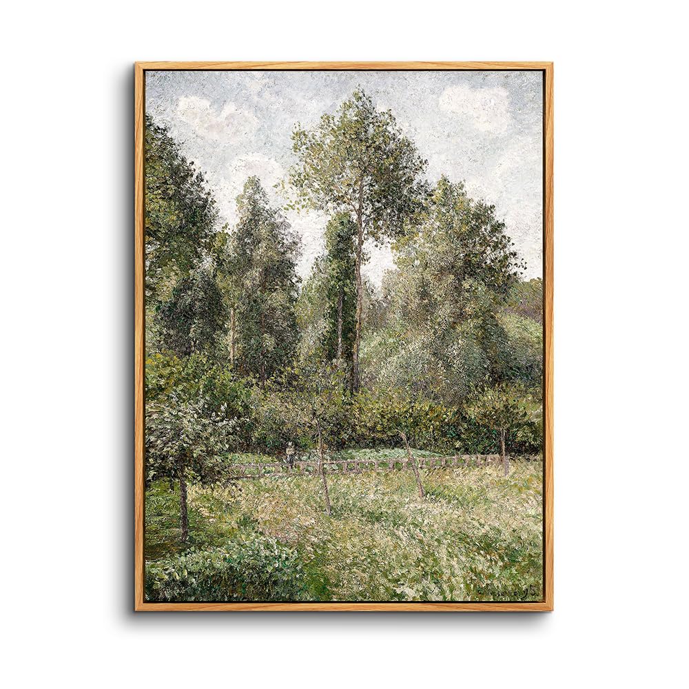 hyidecorart Wooden Framed Canvas Wall Art for Living Room, 12"x16" Landscape Oil Panting Vintage Bedroom Decor Aesthetic, Pictures Prints Wall Decorations for Desktop Office Hallway Dining Room