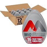 MiO Fruit Punch Liquid Water Enhancer, 48ml/1.62oz, (12pk) (Imported from Canada)