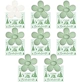 DEEKA Bachelorette Party Favors Bridesmaid Proposal Gifts 8 Pack Flower Hair Claw Clips with Floral Card Large Hair Clips Bridal Party Gift for Bridesmaids (Camp)