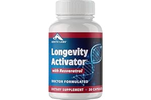 Zenith Labs Longevity Activator Anti-Aging Supplement Dietary Supplement, Natural Antioxidants with Resveratrol - Supports Immune Function and Healthy Memory