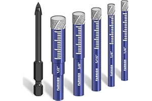 Diamond Drill Bit Set for Porcelain, Tile, Ceramic, Pots, Glass, Granite, Concrete, Masonry, Stone, Premium Industrial Diamon