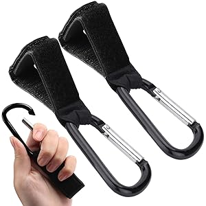 Stroller Hooks for Baby Diaper Bags Purse - Non-Slip Multi-Purpose,Purpose Universal Fit on Strollers & Extra Baggage