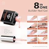 Modelones 8-in-1 Nude Pink Builder Gel Apricot Base Strengthener view 2