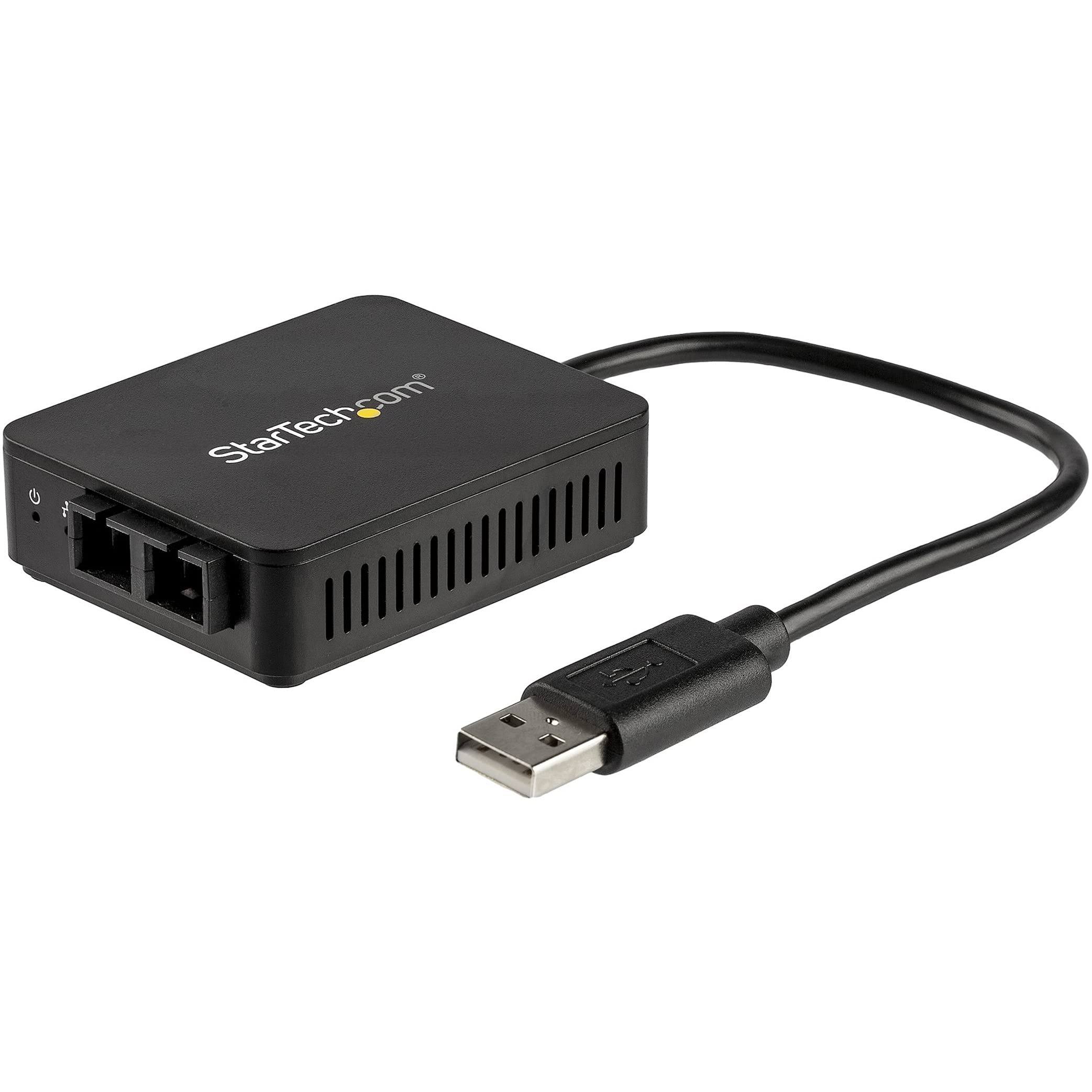 StarTech.com USB to Fiber Optic Converter, 100Mbps, USB 2.0 to Fiber Network Adapter, 100BASE-FX SC Female Duplex Multim