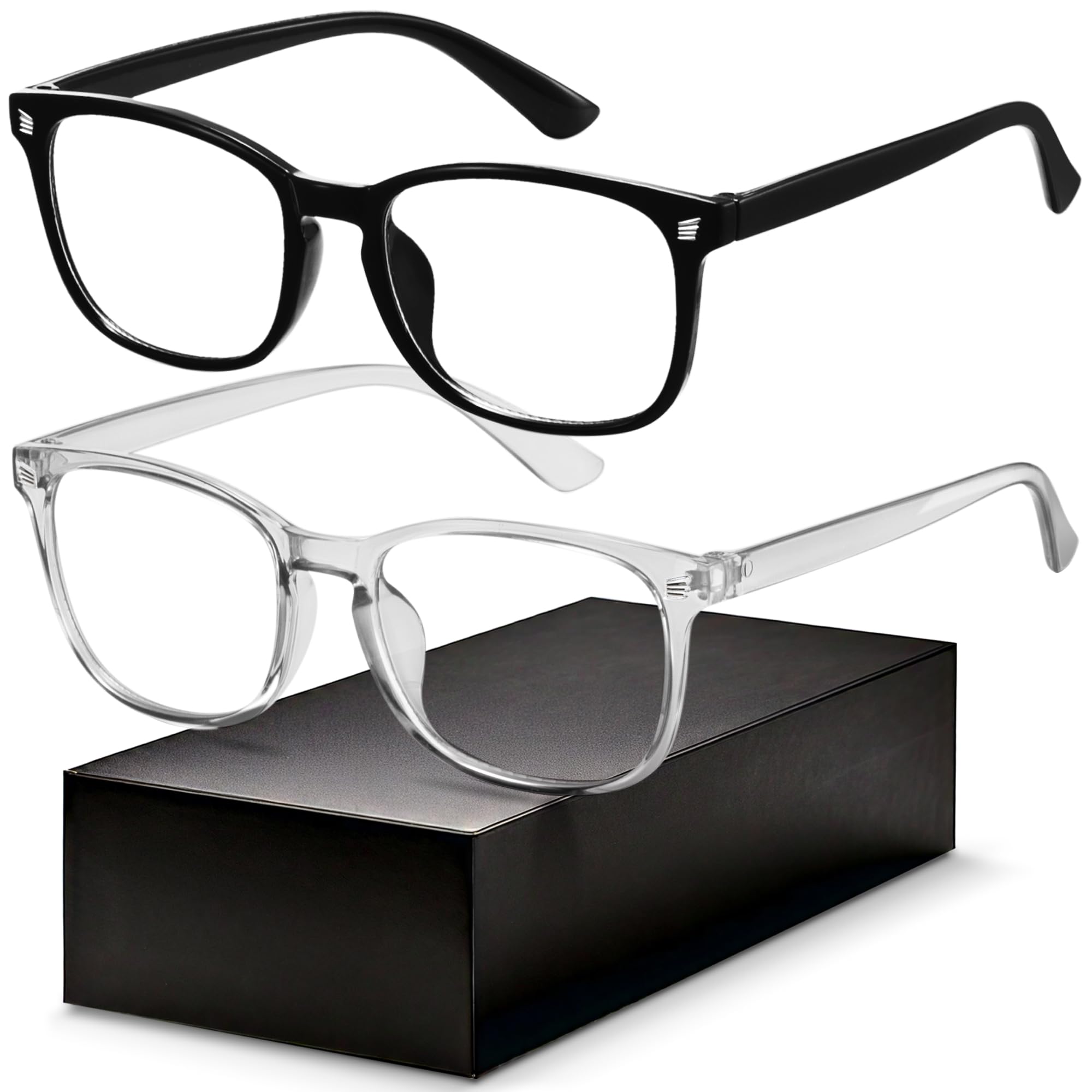 Photo 1 of Blue Light Blocking Glasses - Fashion Square Eyeglasses, Anti UV Ray Computer Gaming Glasses Blue Blockers for Women/Men