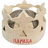 Wool Sauna Hat for Women and Men Queen Crown Protect Hair - Sauna Cap for Men - Banya Hat for Men - Felt Sauna Hat Wool - Sauna Hair Protector - Home Sauna Accessories Luxury