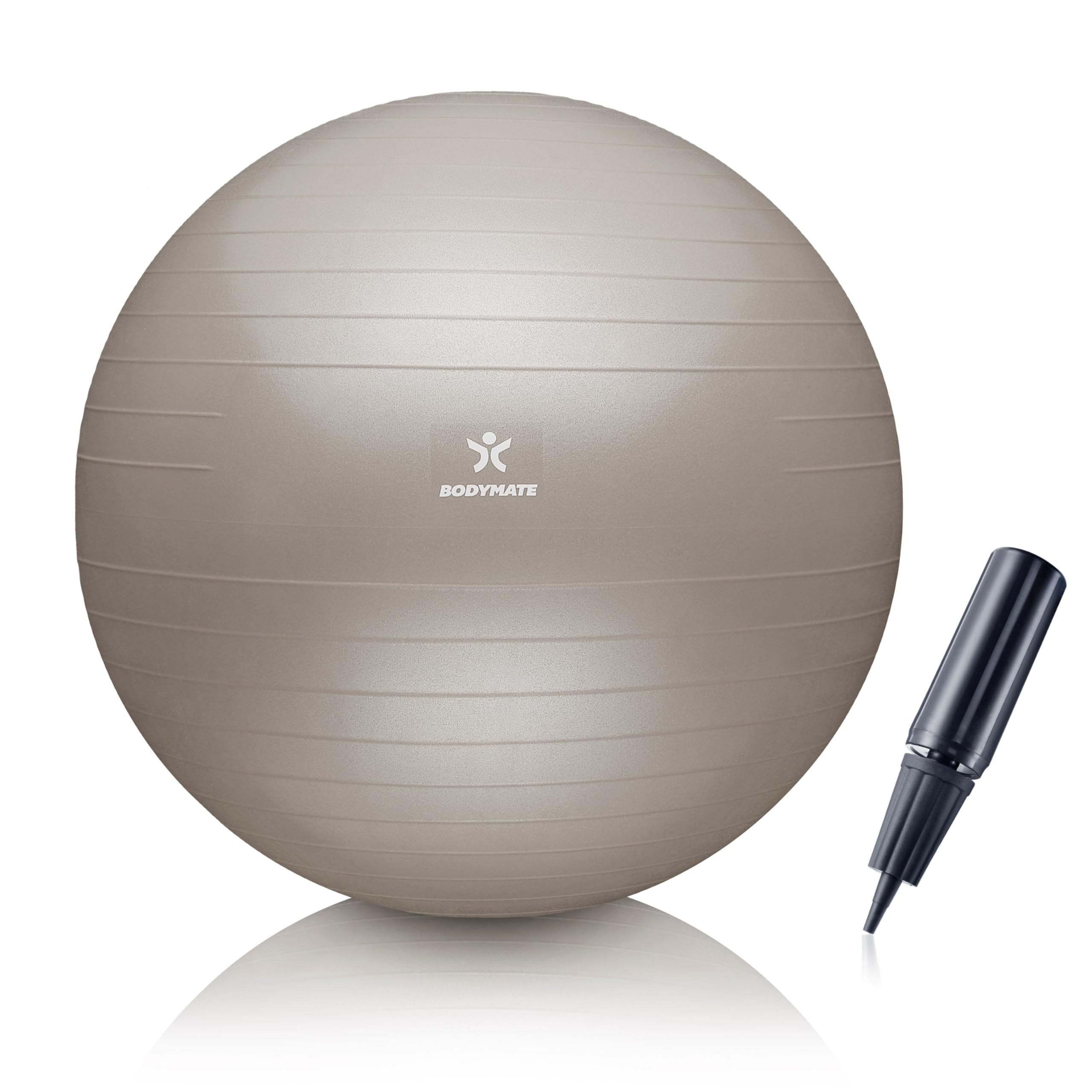 Bodymate Exercise Ball, Sitting Ball, Training Ball with Free E-Book, Including Air Pump, Ball for Fitness, Yoga, Gymnastics, Core Training, for a Strong Back, as an Office Chair, Cotton Bloom 75 cm — image 1