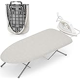 KINGBOARD Tabletop Ironing Board, Small Iron Board with Iron Rest, Folding Iron Board, Extra Thick Cover, Portable Tabletop I