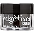 KISS COLORS & CARE Color Edge Fixer 1.01 oz. (30mL) Travel Size - Natural Black, Hides Grays & Fills In Hairline, Moisturizing, No Flakes, 24 Hour Maximum Hold, Natural Results, Keep Edges In Check
