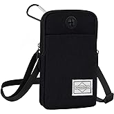 HOTEMIA Cell Phone Purse Waist Pack Bag Travel Crossbody Bag Wristband Sport Armband Wallet with Removable Shoulder Strap (Black)