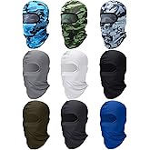 SATINIOR 9 Pack Ski Mask for Men Balaclava Full Face Shiesty Mask Breathable Summer Windproof Hood for Motorcycle Snowboard