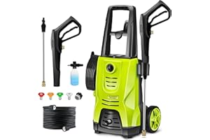 WHISPERING WONDER Pressure Washer, 4000 PSI 2.6 GPM Electric Power Washer with 25FT Hose, 16.5FT Power Cord, Foam Cannon, 4 Different Pressure Tips, Pressure Washers for Cleaning Cars,Patio,Driveway