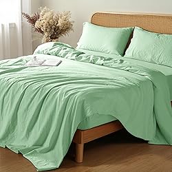 Shilucheng 100% French Linen Sheets - Queen Size