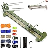 KOKKOYA Paracord Bracelet Jig Dog Collar Jewelry Loom Accessoies Making Kit Tools with Colorful 5 Cords and 6 Buckles Bracelet Length 4" to 13" (Olive)