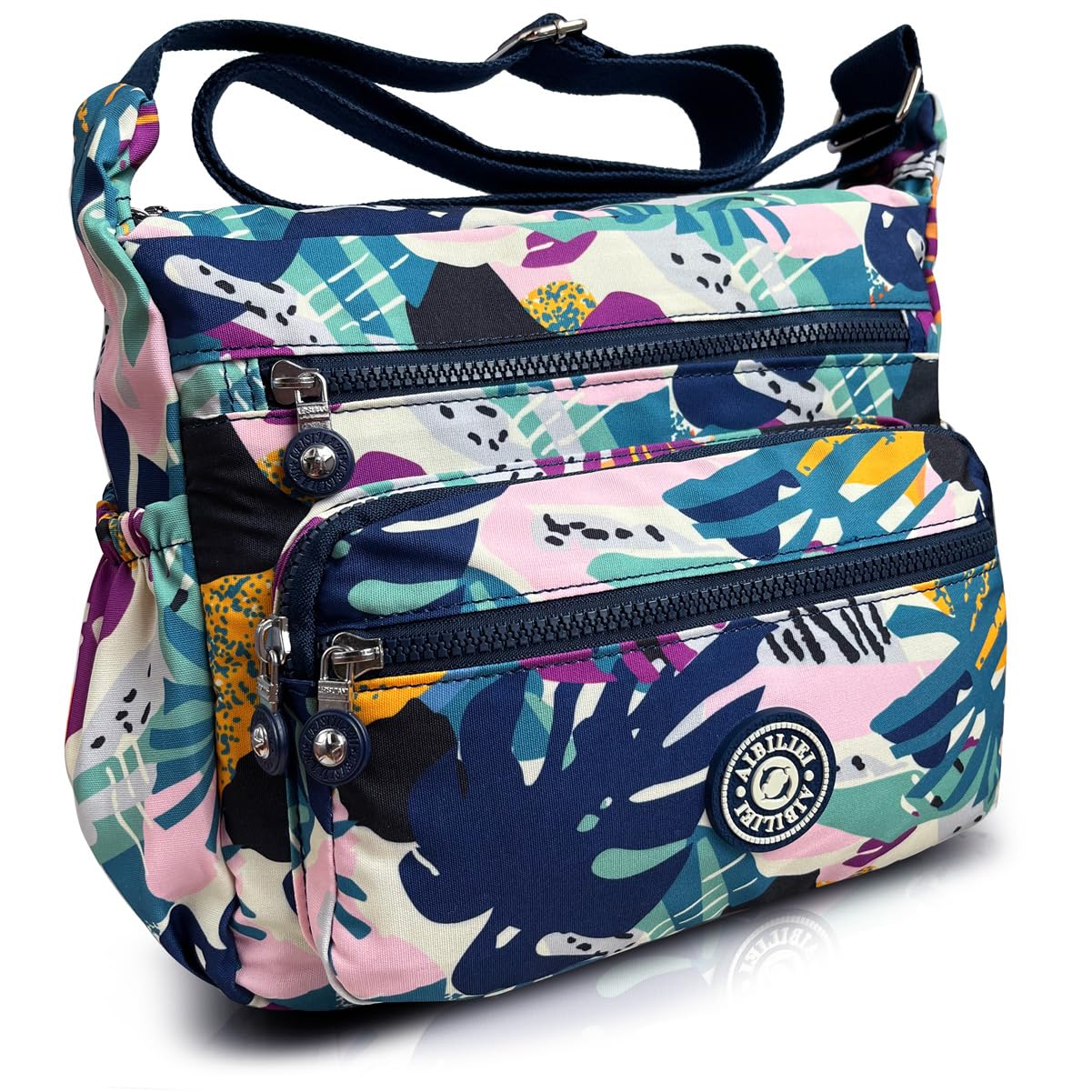 AIBILIEI Women Larger Bag Nylon Crossbody Bag Messenger Shoulder Handbag for Shopping Work Daily Use (Green)