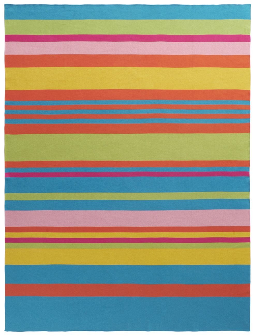 Biederlack Knit Plaid Throw, Cotton Blend, Multicoloured, 130 x 180 cm