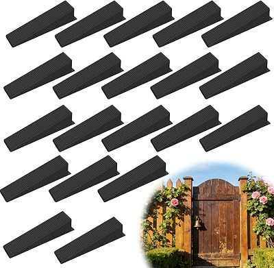 BEHAHAI Fence Panel Wedges 10P Black Plastic Levelling Noise Stoppers