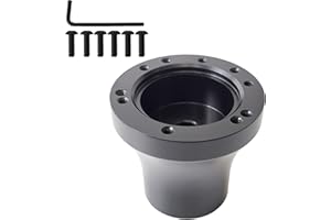 GREENCHOOSY Steering Wheel Adapter Golf Cart 5/6 Hole Steering Wheel Hub Adapter for Yamaha Golf Carts(Black)