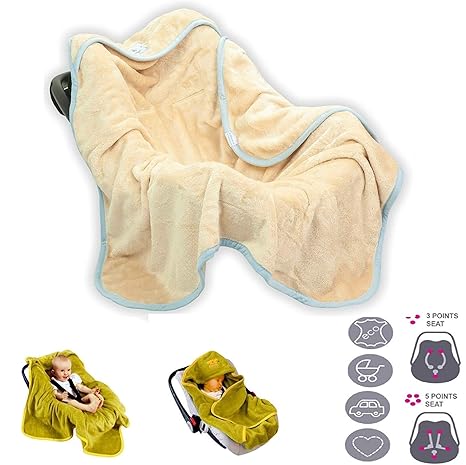 BabyMatex ** Einschlagdecke KOALA Soft 95x95cm ** Universal für Babyschale, Autositz, z.B. für Maxi-Cosi, Römer, für Kinderwa