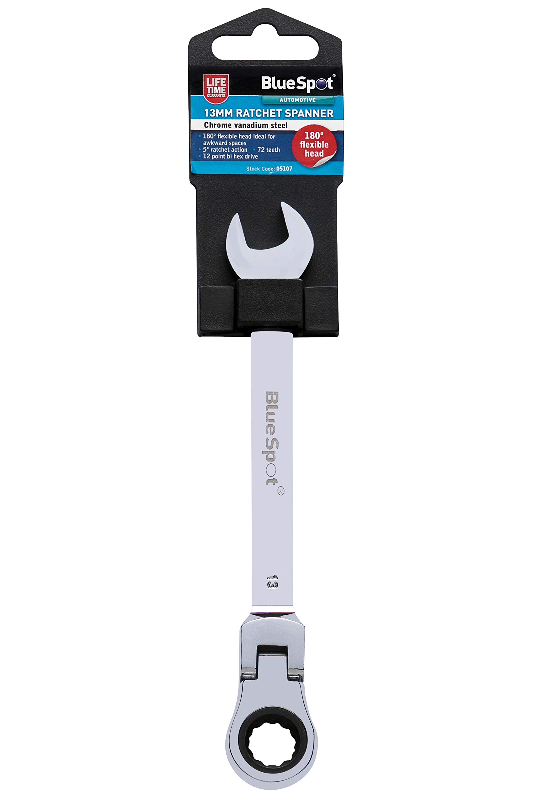 Blue Spot 05107 Ratchet Spanner Flexible Head (180°)