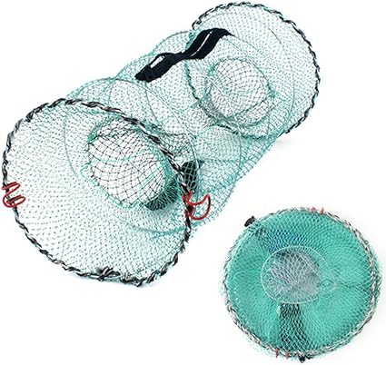 Pliable Homard Crabe Crawfish Anguille Poisson Chat Crevettes Piege Cage En Filet De Peche Peche Gardez Net Peche Attraper Outil Large Amazon Fr Sports Et Loisirs
