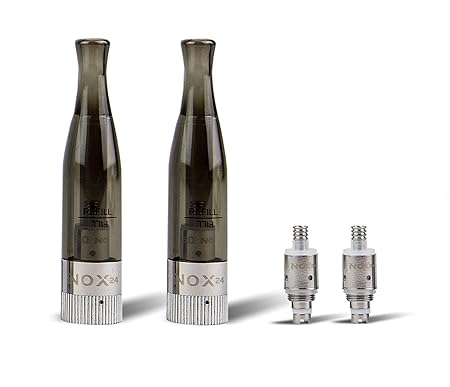 2x Atomizer E Zigaretten + 2 extra Coils - Verdampfer CE4 / CE5 Ersatz (dark)